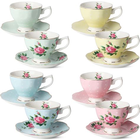 Porcelain Tea Set in Multicolor 